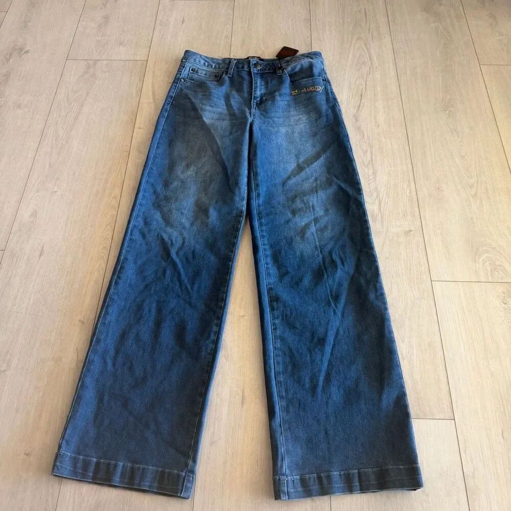 Ed Hardy Baggy Wide Leg Jeans Womens Size 28